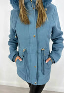 [COMPRE 1 LEVE 2] Jaqueta Parka de Lã Batida com Capuz Removível - Promoção de Inverno 🔥