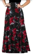 Saia Longa Estampa Flores Moda Evangélica