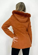 [COMPRE 1 LEVE 2] Jaqueta Parka de Lã Batida com Capuz Removível - Promoção de Inverno 🔥